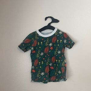 Kids' Tropical Print Green T-Shirt